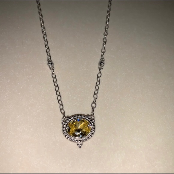 Judith Ripka La Petite Canary Crystal Necklace - Picture 4 of 9